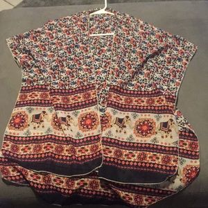 Elephant Print Cardigan
